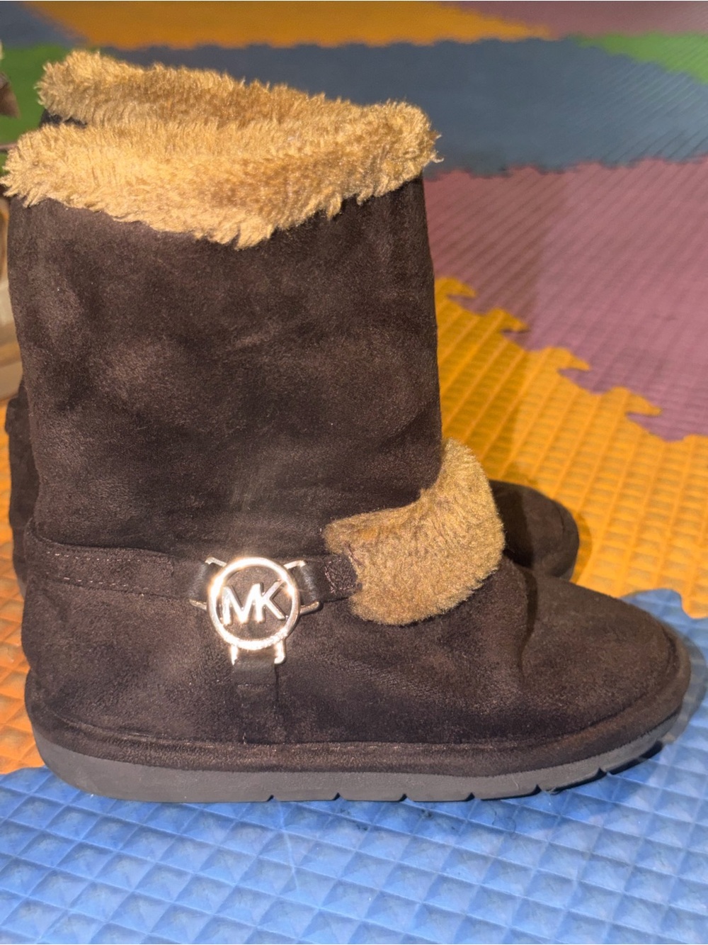 Michael Kors Kids Brown Faux-Fur Lined Boot (used) (no box)
